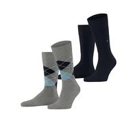 Burlington Everyday Mix Multipack M So algodón estampados 2 pares, Calcetines Hombre, Gris Melange Grey 3967, 40-46