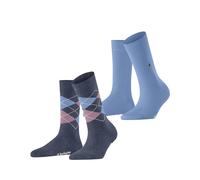 Burlington Everyday Mix Multipack W So algodón estampados 2 pares, Calcetines Mujer, Azul Denim Melange 6797, 36-41