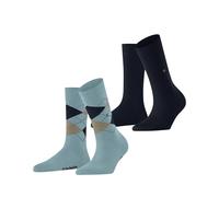 Burlington Everyday Mix Multipack W So algodón estampados 2 pares, Calcetines Mujer, Azul Silent Water 6014, 36-41