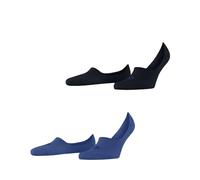 Burlington Everyday Multipack M In algodón invisibles lisos 2 pares, Calcetines pinkies Hombre, Azul Mediterran 6060, 45-46