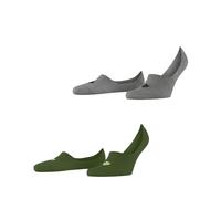 Burlington Everyday Multipack M In algodón invisibles lisos 2 pares, Calcetines pinkies Hombre, Verde Forest 7657, 43-44