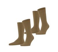 Burlington Everyday Multipack M So algodón lisos 2 pares, Calcetines Hombre, Beis Brown Sugar 5152, 40-46