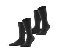 Burlington Everyday Multipack M So algodón lisos 2 pares, Calcetines Hombre, Gris Anthracite Melange 3081, 40-46