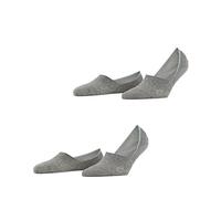 Burlington Everyday Multipack W In algodón invisibles lisos 2 pares, Calcetines pinkies Mujer, Gris Light Grey 3400, 35-36
