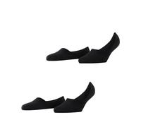 Burlington Everyday Multipack W In algodón invisibles lisos 2 pares, Calcetines pinkies Mujer, Negro Black 3000, 39-40