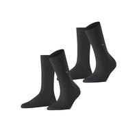 Burlington Everyday Multipack W So algodón lisos 2 pares, Calcetines Mujer, Gris Anthracite Melange 3081, 36-41