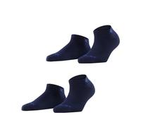 Burlington Everyday Sneaker Multipack W Sn algodón lisos 2 pares, Calcetines cortos Mujer, Azul Marine 6120, 36-41