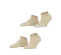 Burlington Everyday Sneaker 2-Pack W SN algodón corte unicolor 2 pares, Calcetines cortos Mujer, Beis (Sand Stone 4024), 36-41