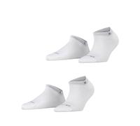 Burlington Everyday Sneaker 2-Pack W SN algodón corte unicolor 2 pares, Calcetines cortos Mujer, Blanco (White 2000), 36-41