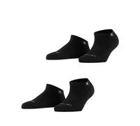 Burlington Everyday Sneaker 2-Pack W SN algodón corte unicolor 2 pares, Calcetines cortos Mujer, Negro (Black 3000), 36-41