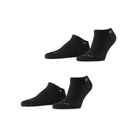 Burlington Everyday Sneaker Multipack M Sn algodón lisos 2 pares, Calcetines cortos Hombre, Negro Black 3000, 40-46
