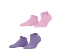Burlington Everyday Sneaker Multipack W Sn algodón lisos 2 pares, Calcetines cortos Mujer, Morado Lilac 6925, 36-41