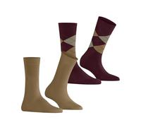 Burlington Everyday X-Mas Multipack W So algodón estampados 2 pares, Calcetines Mujer, Multicolor Beige Red 0080, 36-41