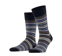 Burlington Fair Isle M So lana estampados 1 par, Calcetines Hombre, Azul Marine 6120, 40-46