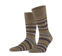Burlington Fair Isle M So lana estampados 1 par, Calcetines Hombre, Marrón Camel 5038, 40-46