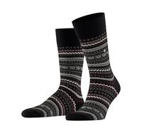 Burlington Fair Isle M So lana estampados 1 par, Calcetines Hombre, Negro Black 3000, 40-46