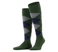 Burlington King M KH algodón lana largo estampado 1 par, Calcetines largos Hombre, Verde (Eucalyptus 7502), 40/46 EU