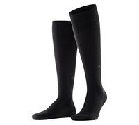 Burlington Leeds M KH algodón lana largo unicolor 1 par, Calcetines largos Hombre, Negro (Black 3000), 40-46