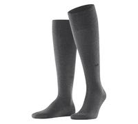 Burlington Leeds M Kh algodón lana lisos 1 par, Calcetines largos Hombre, Gris Dark Grey 3070, 40-46