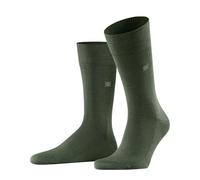 Burlington Leeds M So algodón lana lisos 1 par, Calcetines Hombre, Verde Asparagus 7045, 46-50
