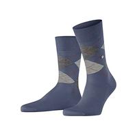 Burlington Manchester M So algodón estampados 1 par, Calcetines Hombre, Azul Jeans Melange 6274, 40-46