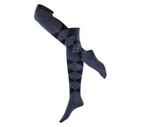 Burlington Marylebone W Ok lana largas estampadas 1 par, Medias Mujer, Azul Dark Blue Melange 6688, 36-41