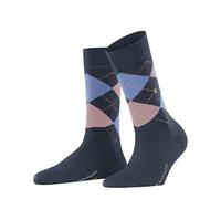 Burlington Marylebone W So lana estampados 1 par, Calcetines Mujer, Azul Dark Blue Melange 6688, 36-41
