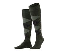 Burlington Melange Edinburgh M Kh Wolle Gemustert Calcetines, Verde Jade Cream 7185, 42-48 Hombres
