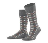Burlington Mosaic Affair M So algodón estampados 1 par, Calcetines Hombre, Gris Storm Grey 3820, 40-46