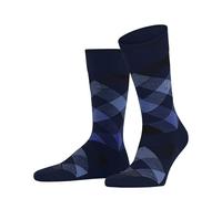 Burlington Calcetines Newcastle de lana estampados Hombre Azul Royal 40-46