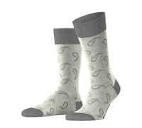 Burlington Paisley M So algodón estampados 1 par, Calcetines Hombre, Gris Light Grey 3400, 40-46