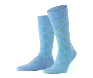 Burlington Palm Tree M So algodón estampados 1 par, Calcetines Hombre, Azul Sky Blue 6876, 40-46