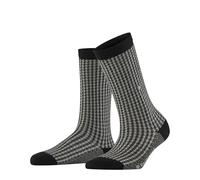 Burlington Pepita W So lana estampados 1 par, Calcetines Mujer, Negro Black 3000, 36-41