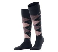 Burlington Preston M Kh Calcetines hasta la rodilla para hombre, cálidos y suaves, estampados, 1 par, azul marino oscuro 6372, 40-46, Azul Dark Navy 6372, 42-48