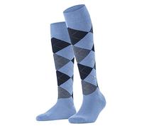 Burlington Queen W Kh algodón estampados 1 par, Calcetines largos Mujer, Azul Light Blue 6541, 36-41