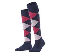 Burlington Queen W Kh algodón estampados 1 par, Calcetines largos Mujer, Azul Marine 6123, 36-41