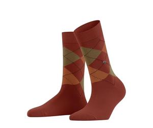 Burlington Queen W So algodón estampados 1 par, Calcetines Mujer, Naranja Orange 8039, 36-41