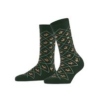 Burlington Reindeer W So algodón estampados 1 par, Calcetines Mujer, Verde Eucalyptus 7502, 36-41