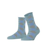 Burlington Sandy W Sso algodón estampados 1 par, Calcetines Mujer, Azul Silent Water 6014, 36-41