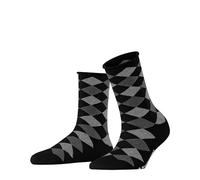 Burlington Sandy W Sso algodón estampados 1 par, Calcetines Mujer, Negro Black 3000, 36-41