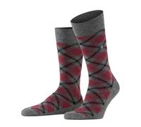 Burlington Tartan M So algodón estampados 1 par, Calcetines Hombre, Gris Carbon Melange 3975, 40-46