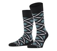 Burlington Tartan M So algodón estampados 1 par, Calcetines Hombre, Gris Oil Melange 3986, 40-46