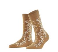Burlington Velvet Blooms W So algodón viscosa estampados 1 par, Calcetines Mujer, Beis Brown Sugar 5152, 36-41