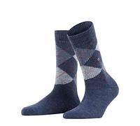 Burlington Whitby W SO suave y cálido estampado 1 par, Calcetines Mujer, Azul (Deep Blue 6222), 36/41 EU