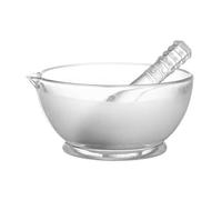 BURLOE 1 Conjunto De Mortero Hecho Vidrio, Herramientas Molienda Vidrio Rueda Laboratorio Tazón Cocina Molinillo para Especias En Polvo Y Ajo El Hogar,120mm