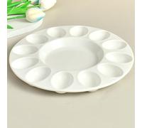 BURLOE B, Bandeja De Huevos Pascua Huevera, Soporte para Plato del Diablo con Rellenos Cerámica Servir