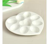 BURLOE Bandeja De Huevos Pascua Huevera, Soporte para Plato del Diablo con Rellenos Cerámica Servir