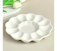 BURLOE C, Bandeja De Huevos Pascua Huevera, Soporte para Plato del Diablo con Rellenos Cerámica Servir