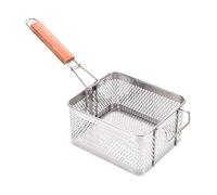 BURLOE Canasta De Papas Fritas, Cesta Frito Hecha Metal Tamiz Alambre para La Preparación Bocadillos Los Dedos Cocina Herramienta con Acero Inoxidable Mini,L