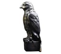 BURLOE Negro, Estatua De Halcón Maltés con Compartimento Secreto, Escultura De Resina Hecha A Mano para La Decoración del Hogar Personalizar Figura Oficina Estantería Escritorio